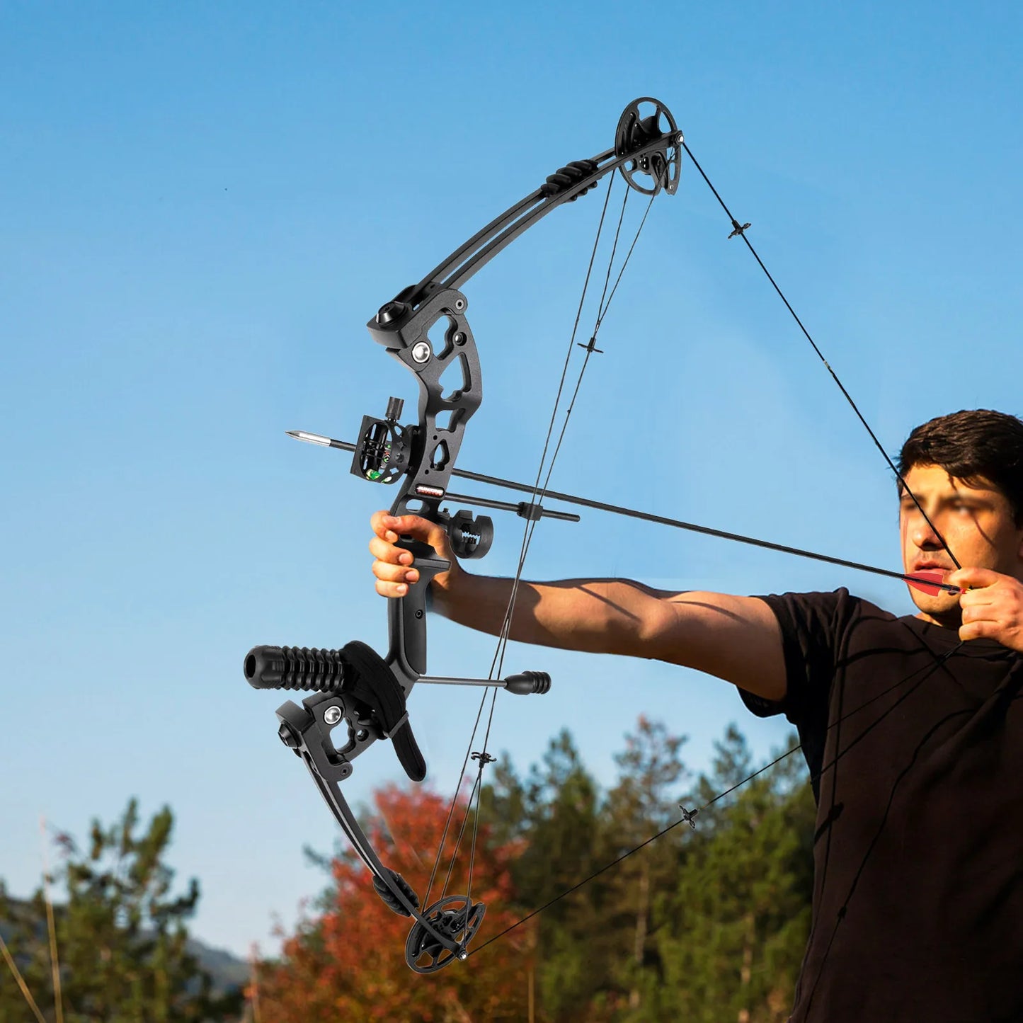 Right Handed Adjustable Compound Bow Kit For Adults And Teens