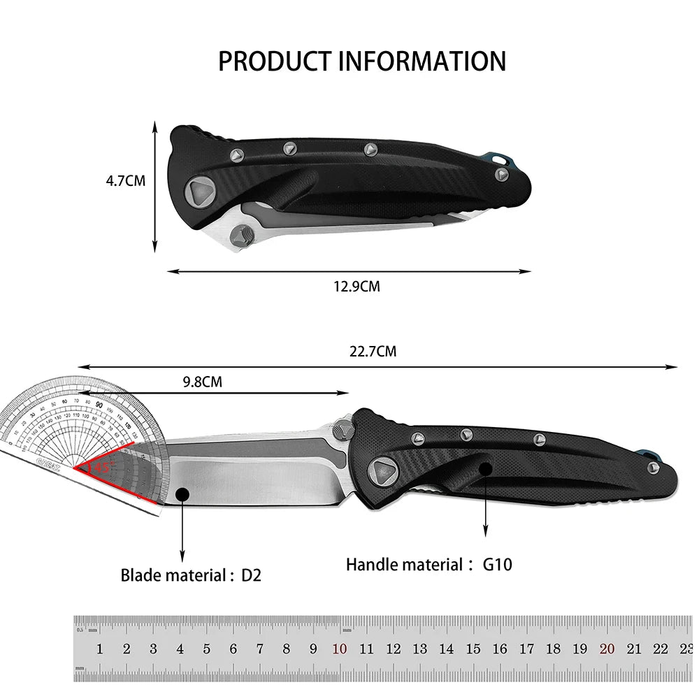 Socom Delta Tactical Folding Knife With Tanto Blade G10 Handle