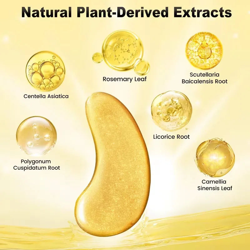 Golden Collagen Under Eye Patches For Hydrating And Brightening