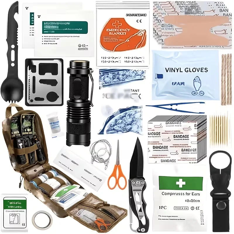 Comprehensive Survival Emergency Kit With Molle Backpack And Tent