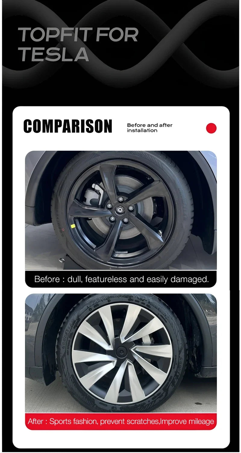 Yikun Replacement Wheel Covers For Tesla Model Y Juniper