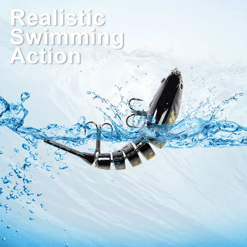 Jsfun Segmented Swimbait Fishing Lure With Treble Hooks