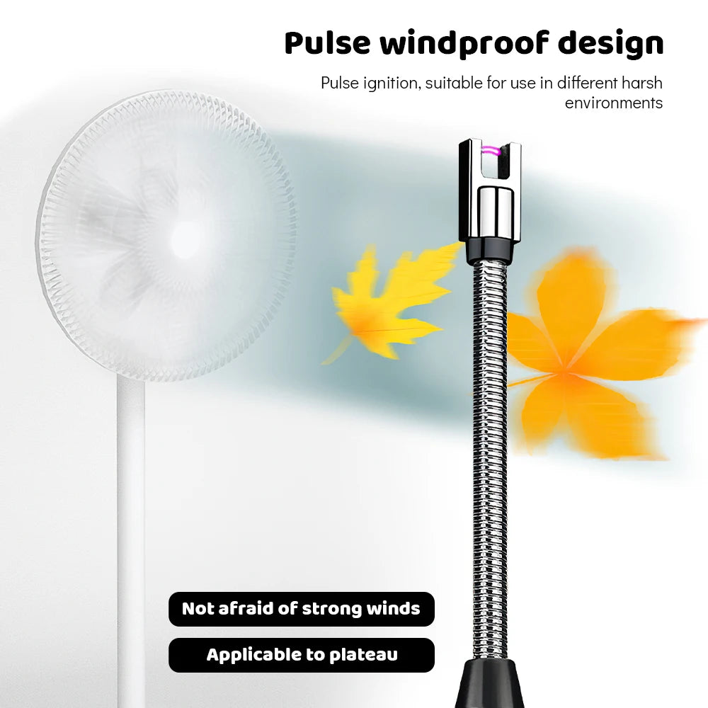 USB Rechargeable Electric Arc Lighter Windproof Flexible Neck Igniter
