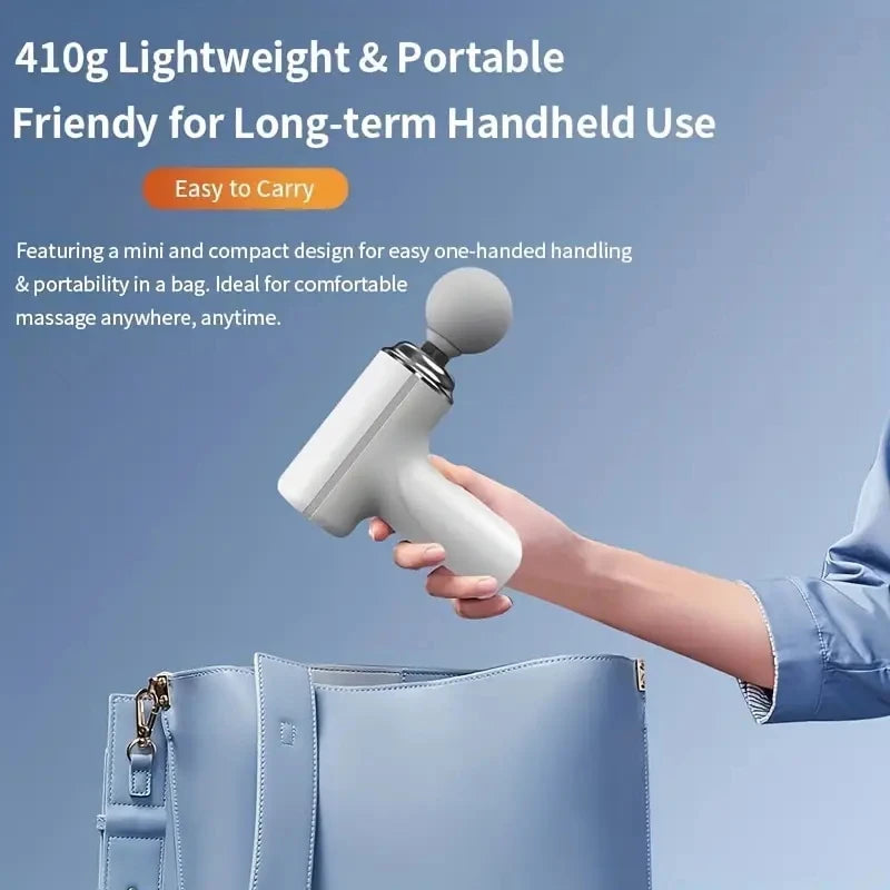 Portable Electric Fascia Massage Gun With Four Replaceable Heads