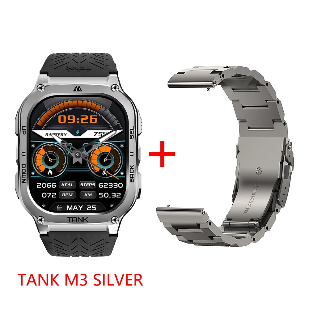 KOSPET Tank M3 Smartwatch Featuring AMOLED Display And Bluetooth