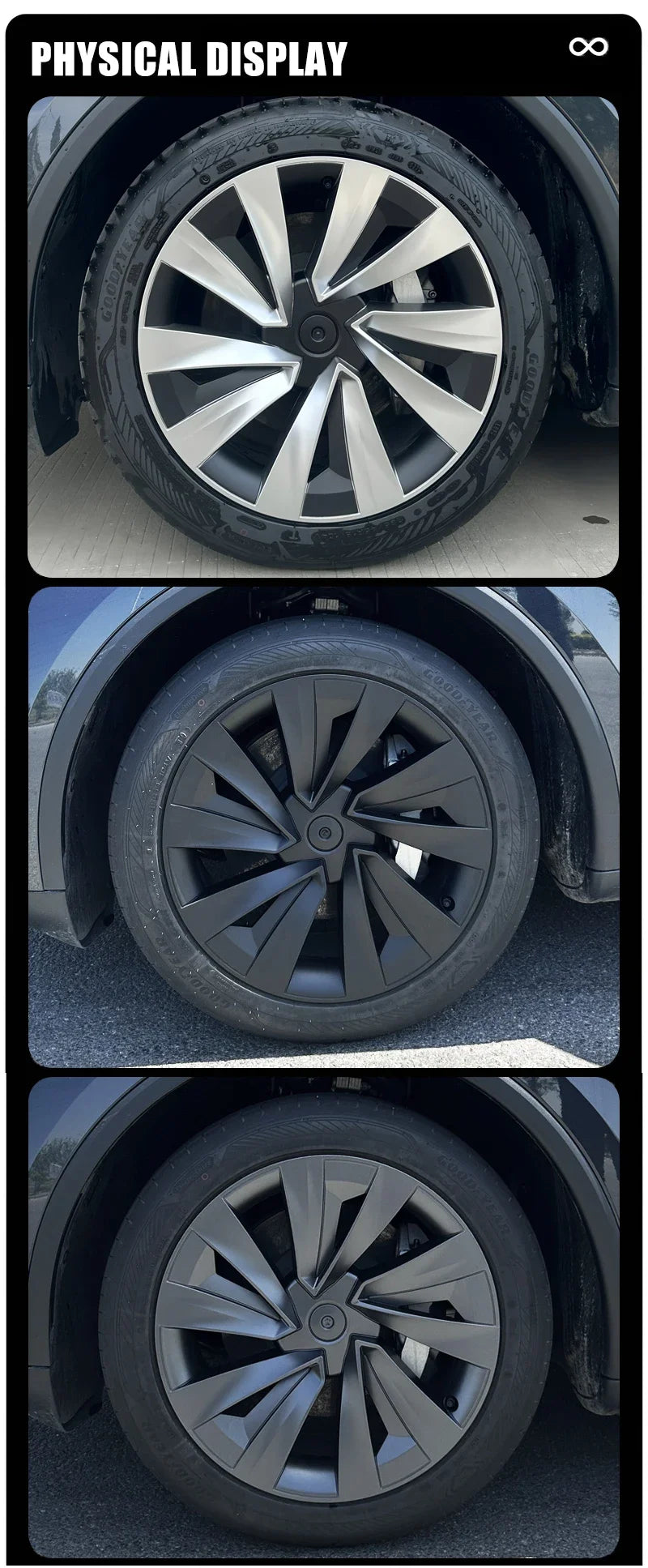 Yikun Replacement Wheel Covers For Tesla Model Y Juniper