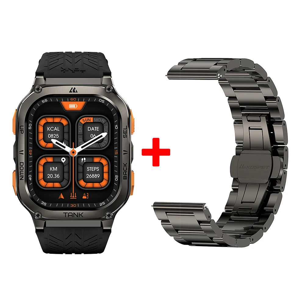 Kospet Tank M3 Ultra Gps Smartwatch Bluetooth Health Monitor Calling