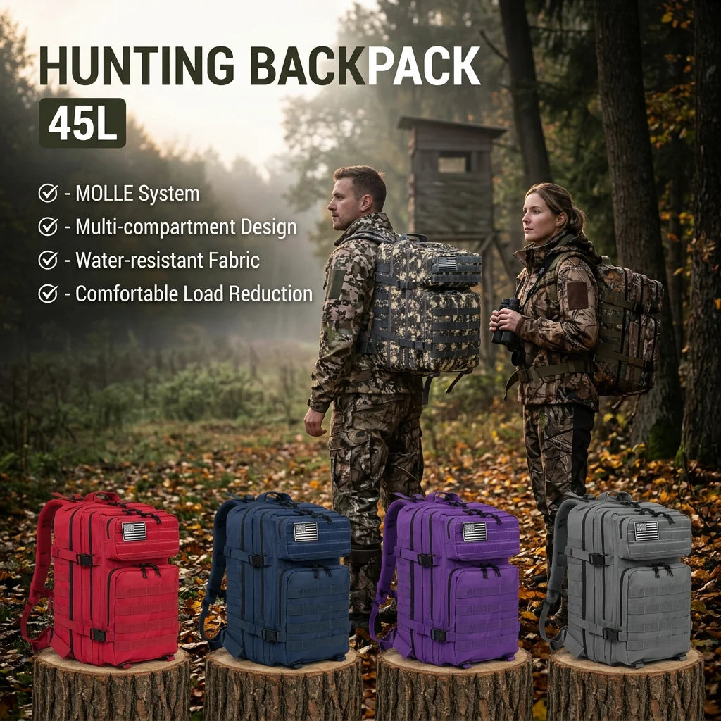 ReFire Gear Tactical Hunting Backpack Molle Storage Pack For Camping
