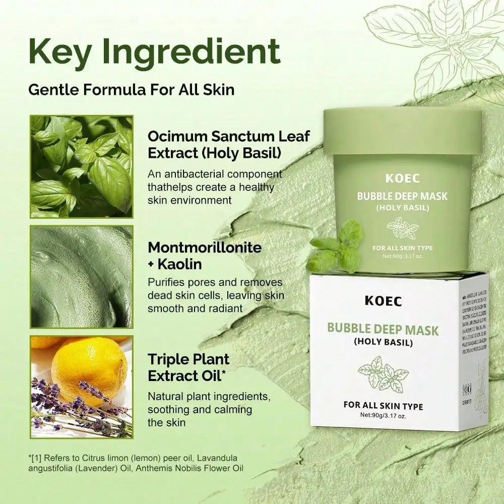 Holy Basil Soothing Complex Bubble Clay Facial Mask