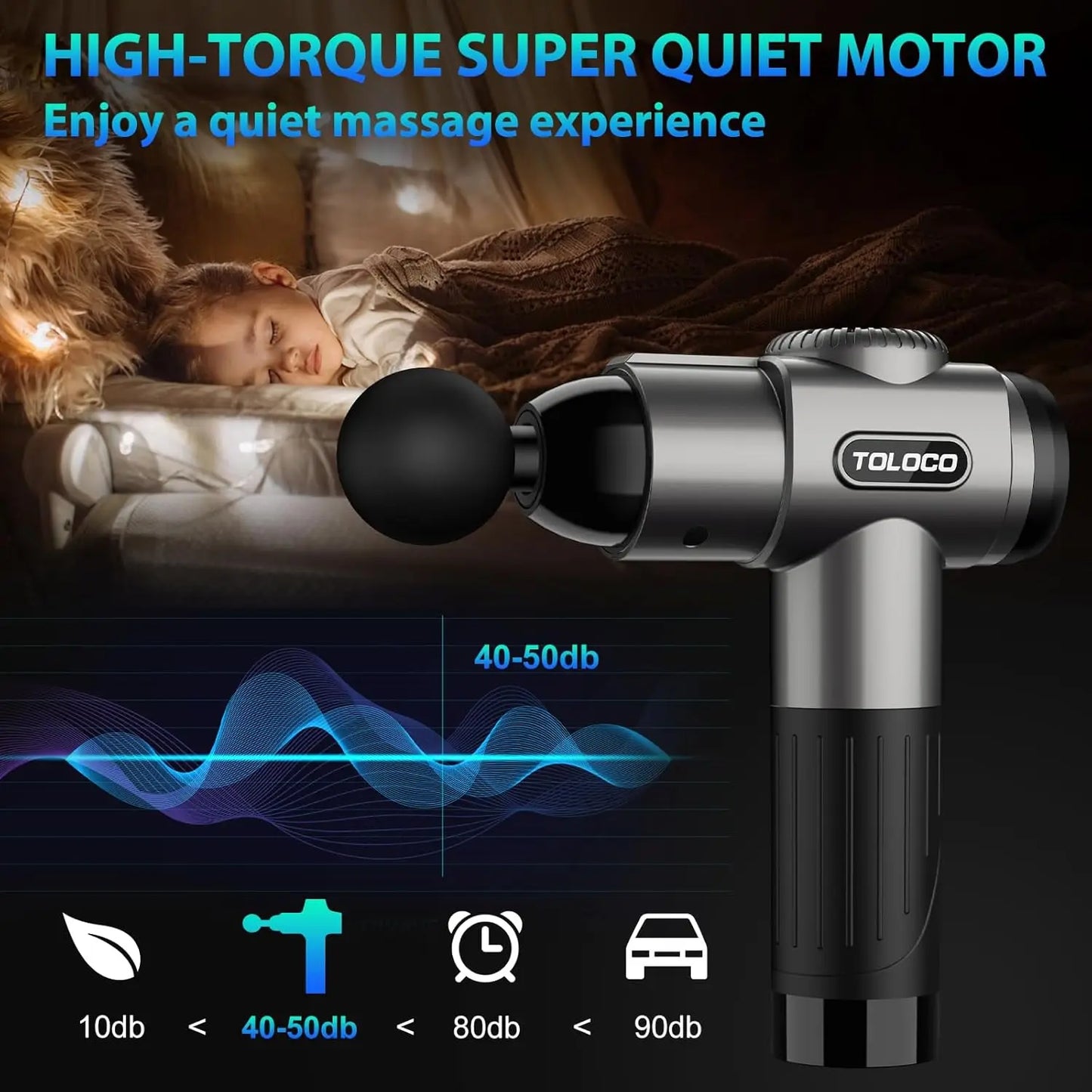 Deep Tissue Percussion Massage Gun With Brushless Motor