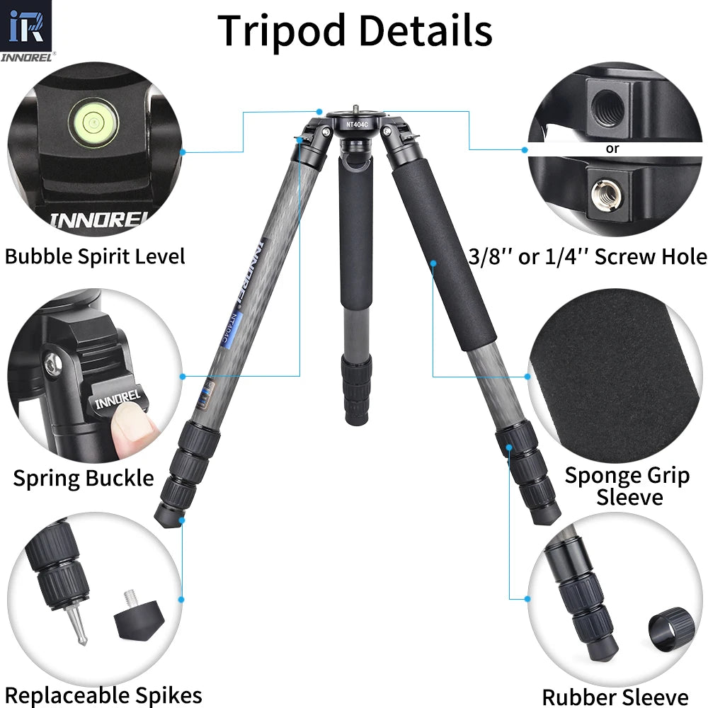 Innorel Heavy Duty Carbon Fiber Tripod For Professional Photography