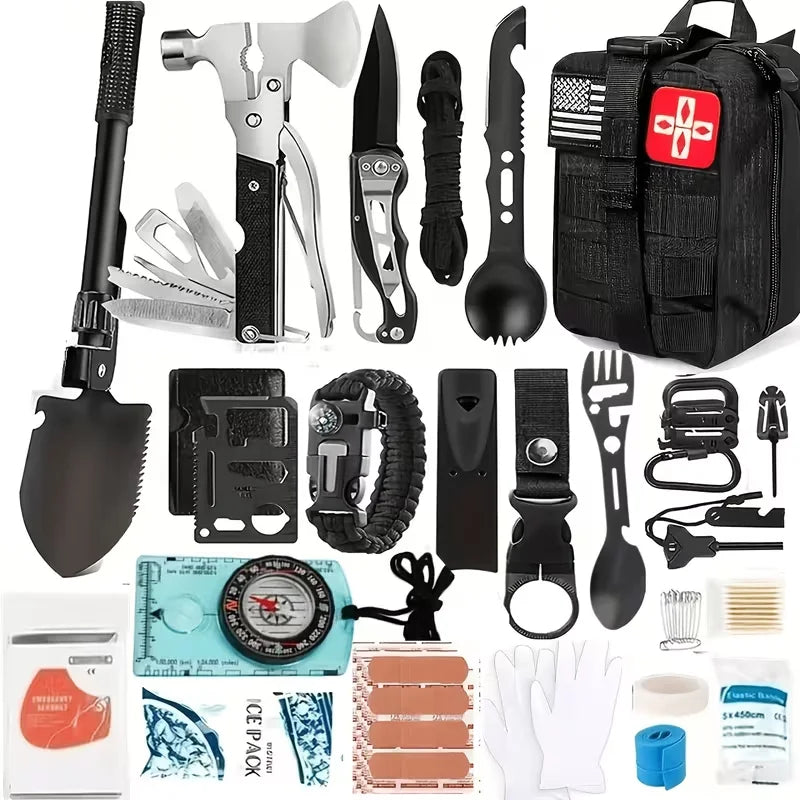 Portable Emergency Survival And Essential First Aid Kit