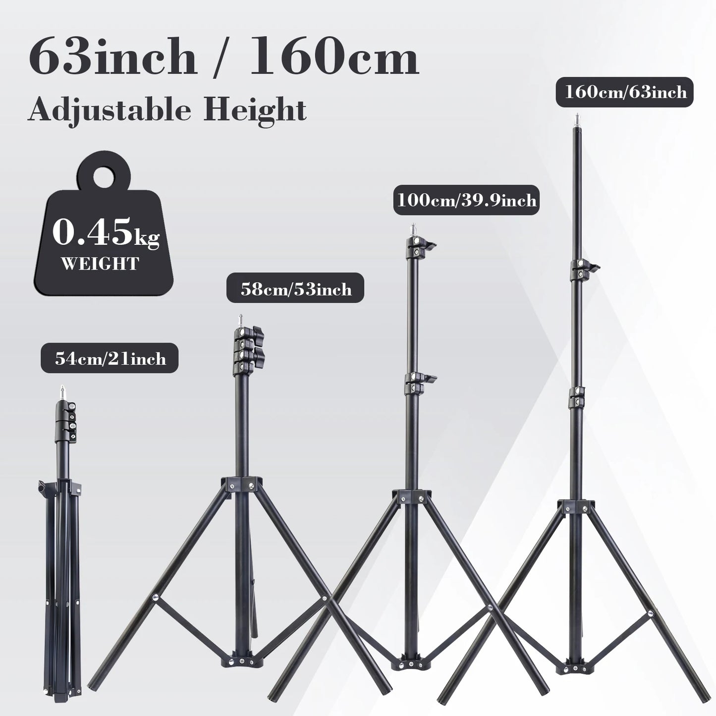 Professional Portable Aluminum Tripod With Flexible Hose And Wireless Remote