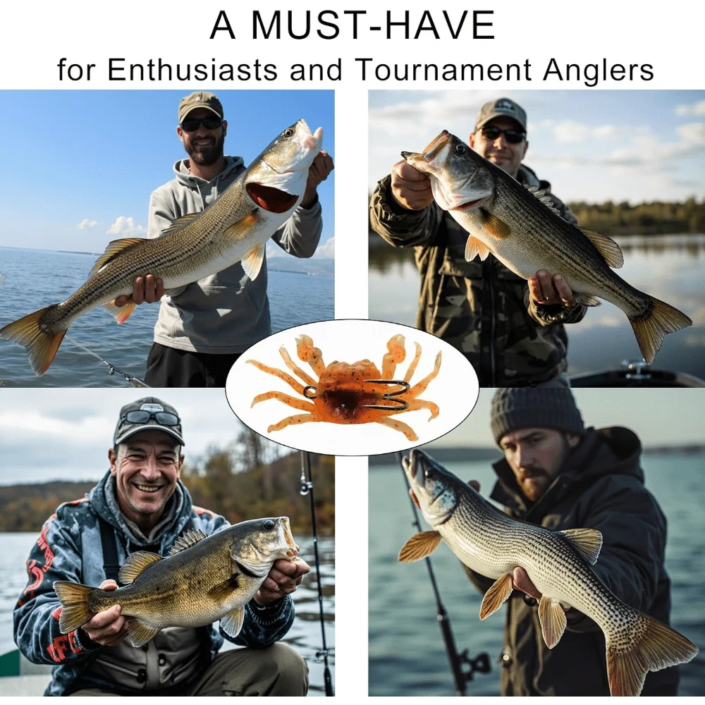 Soft Crab Artificial Fishing Bait Lure With Sharp Hooks