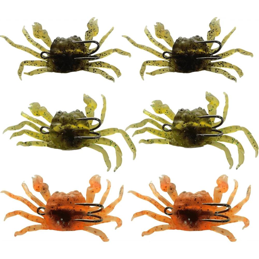 Soft Crab Artificial Fishing Bait Lure With Sharp Hooks