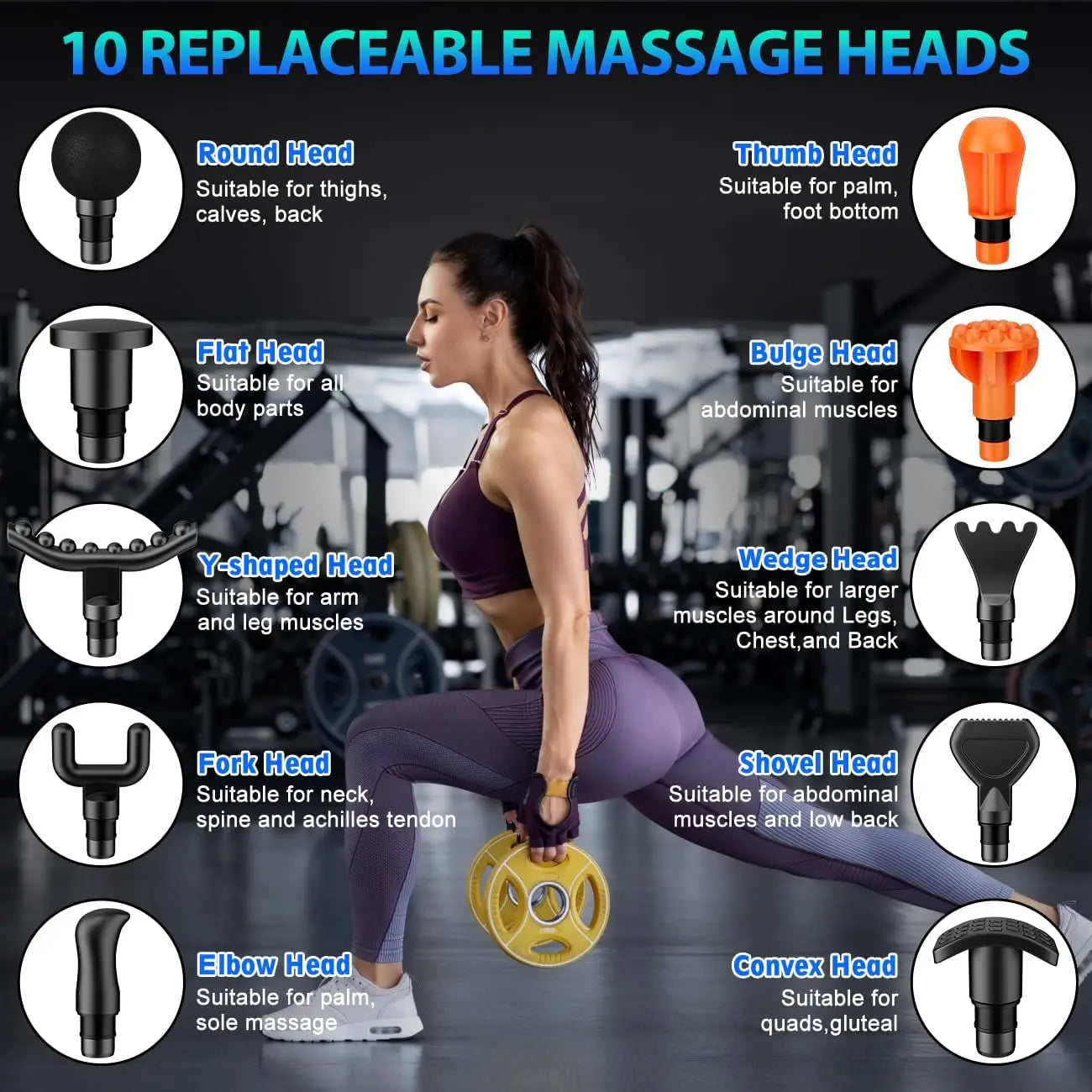 Deep Tissue Percussion Massage Gun With Brushless Motor