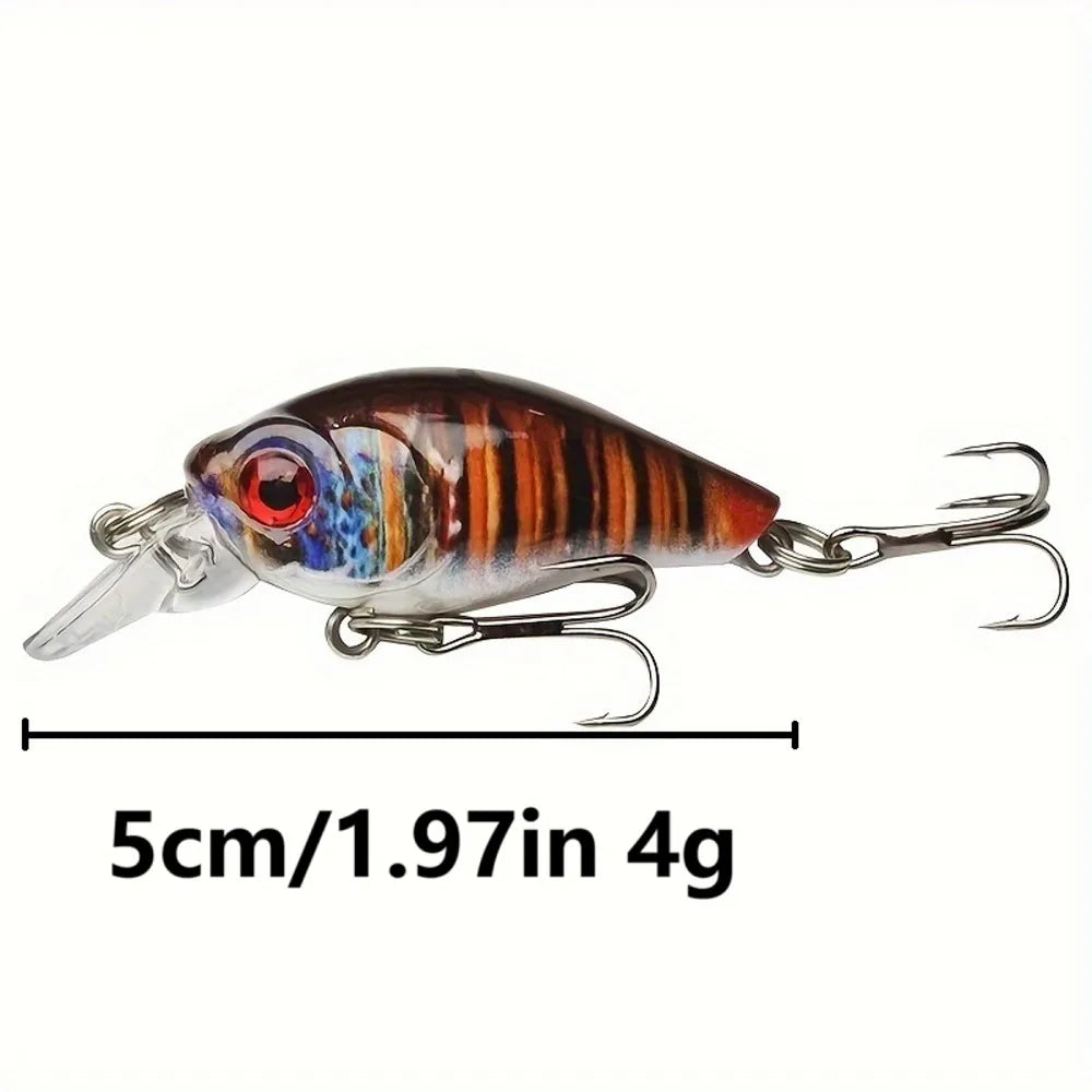 Assorted Lifelike Mini Crankbait Fishing Lures 10 Piece Set