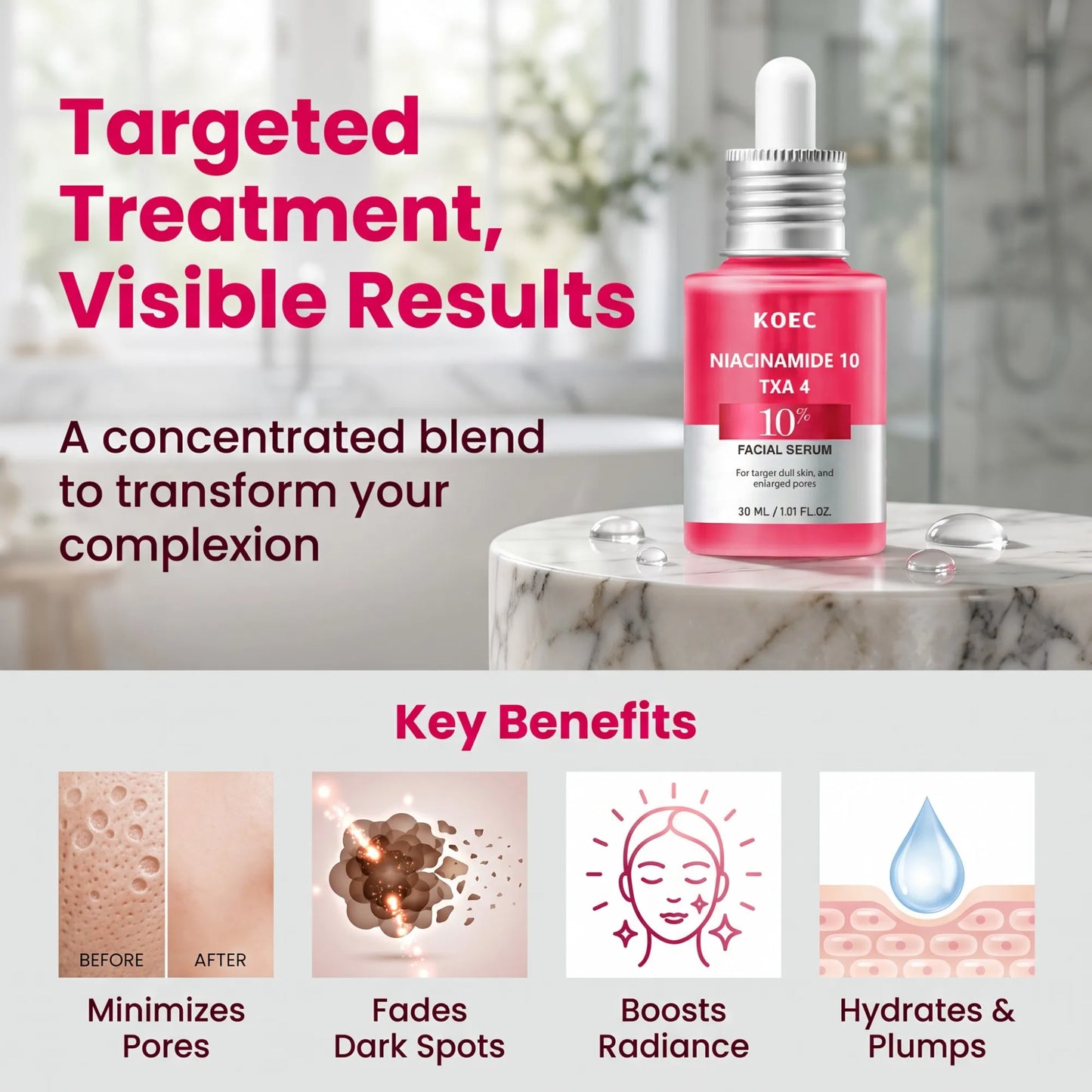 Niacinamide 10 And Tranexamic Acid Brightening Facial Serum