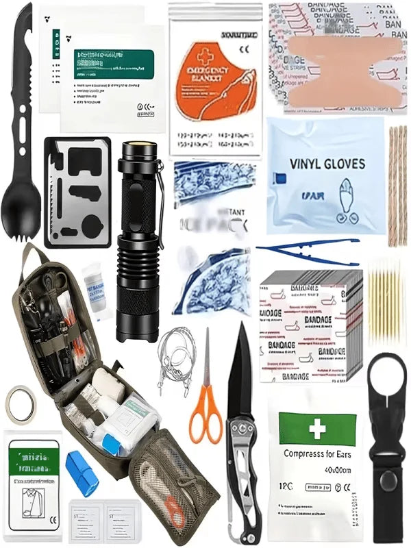 Comprehensive Survival Emergency Kit With Molle Backpack And Tent