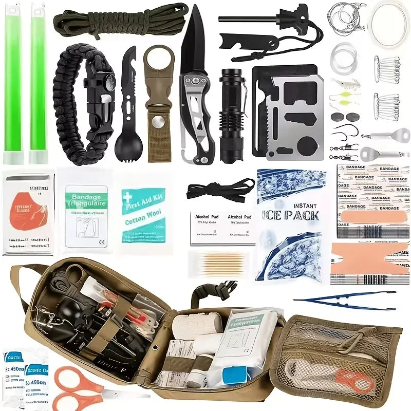 Professional Survival And First Aid Kit For Camping Hiking Emergencies