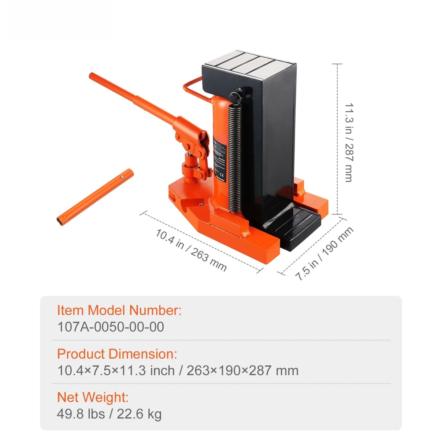Industrial Hydraulic Toe Jack For Automotive Lifting And Repair