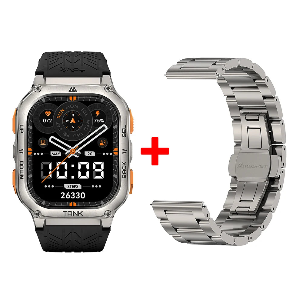 Kospet Tank M3 Ultra Gps Smartwatch Bluetooth Health Monitor Calling