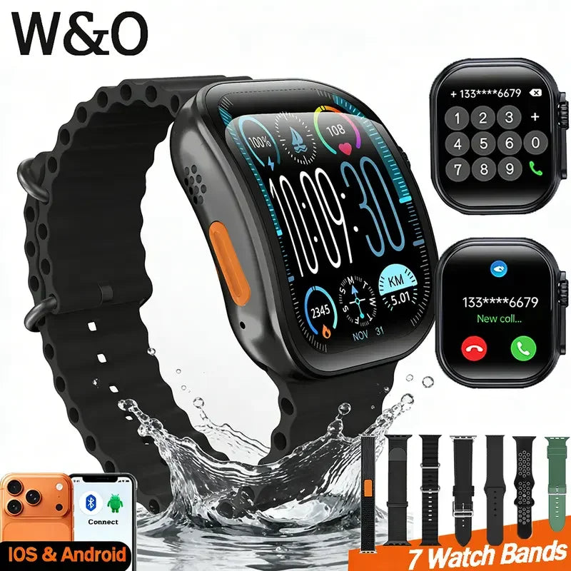W&O Smart Watch With Bluetooth Calling And Fitness Tracker