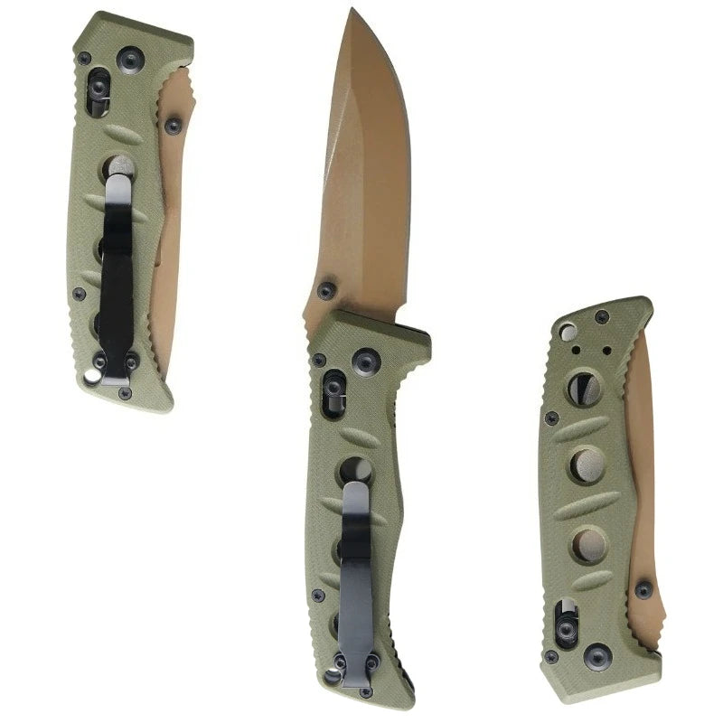 ZM Outdoors G10 Handle Stainless Steel Folding Outdoor Survival Knife