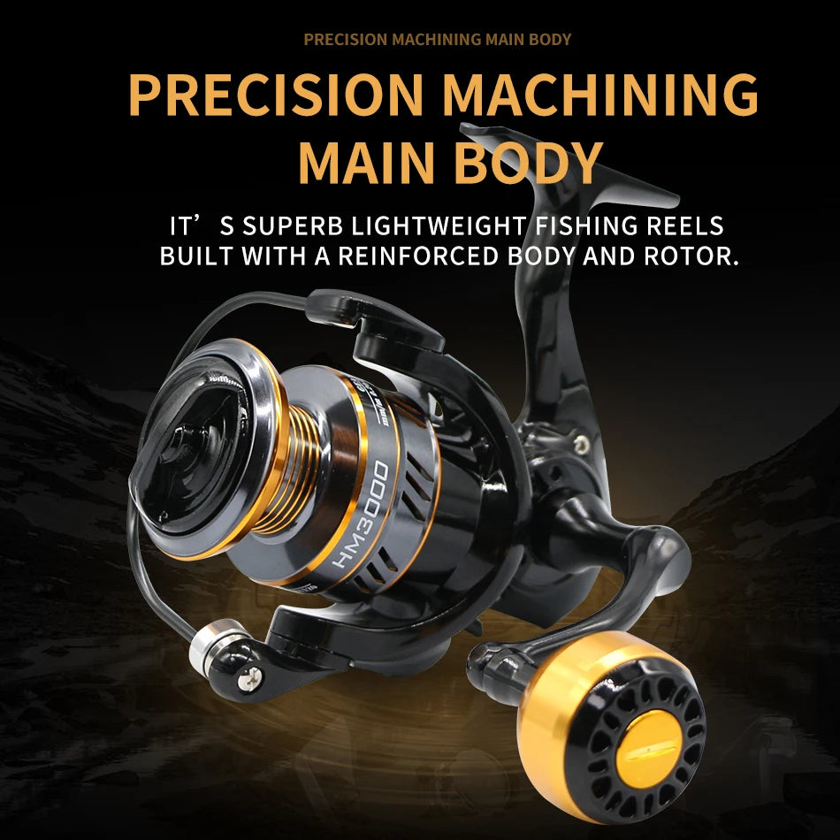 Rooblinos High Speed Spinning Fishing Reel Strong 10kg Drag