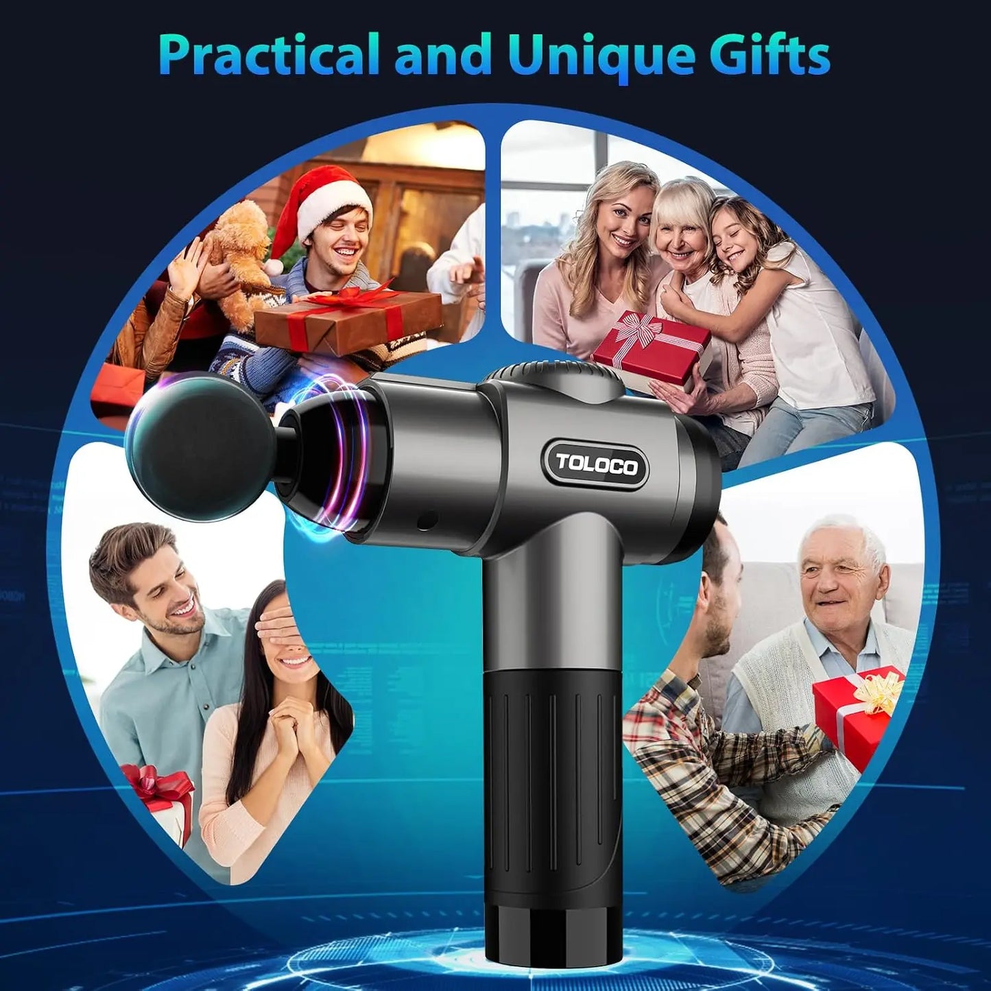 Deep Tissue Percussion Massage Gun With Brushless Motor