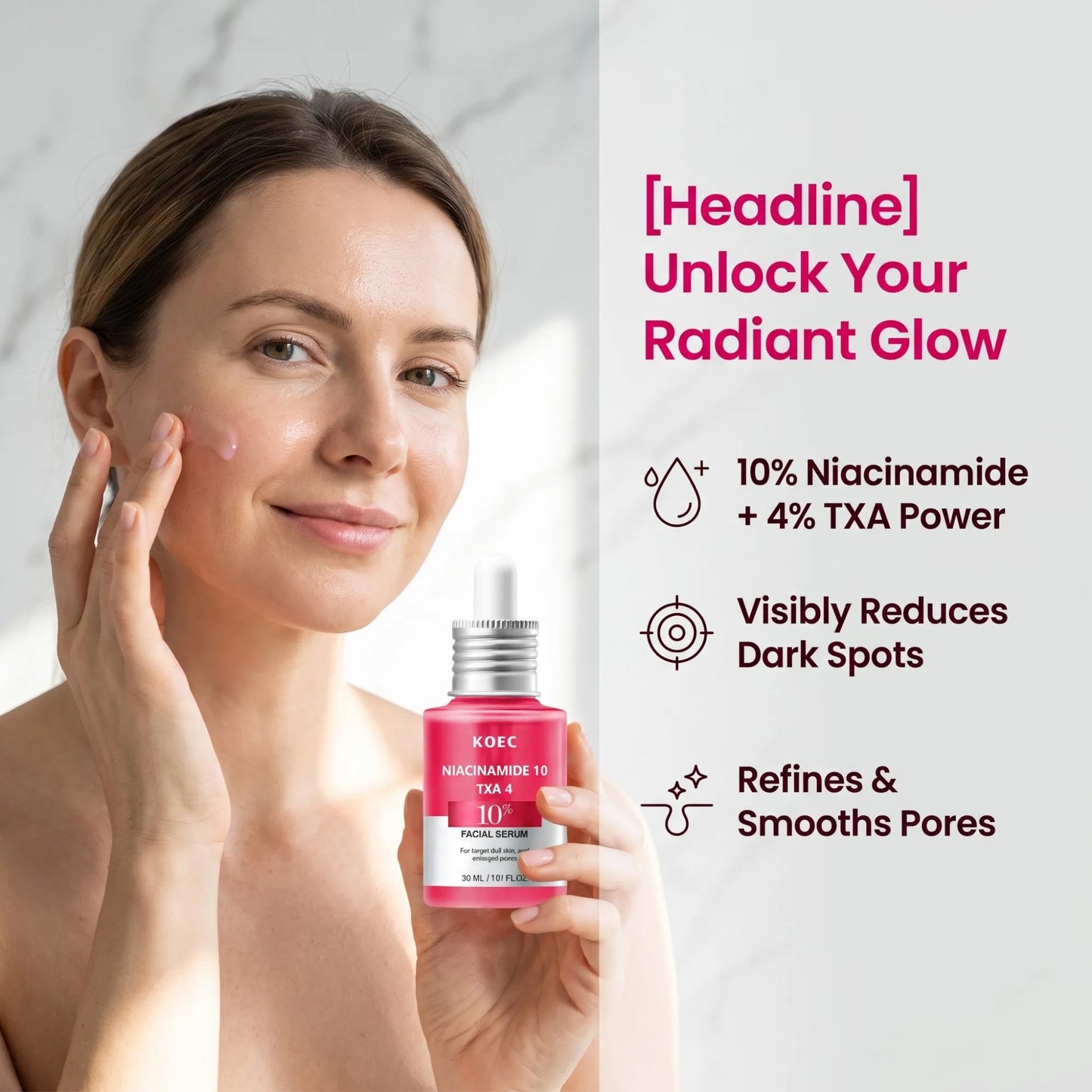 Niacinamide 10 And Tranexamic Acid Brightening Facial Serum