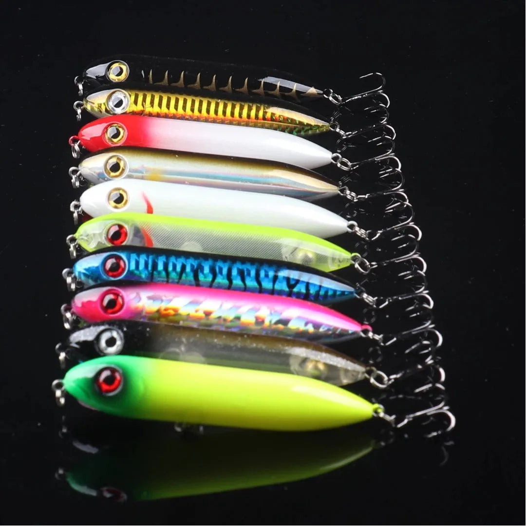 Top Water Floating Pencil Fishing Lures For Catfish Pike Bass