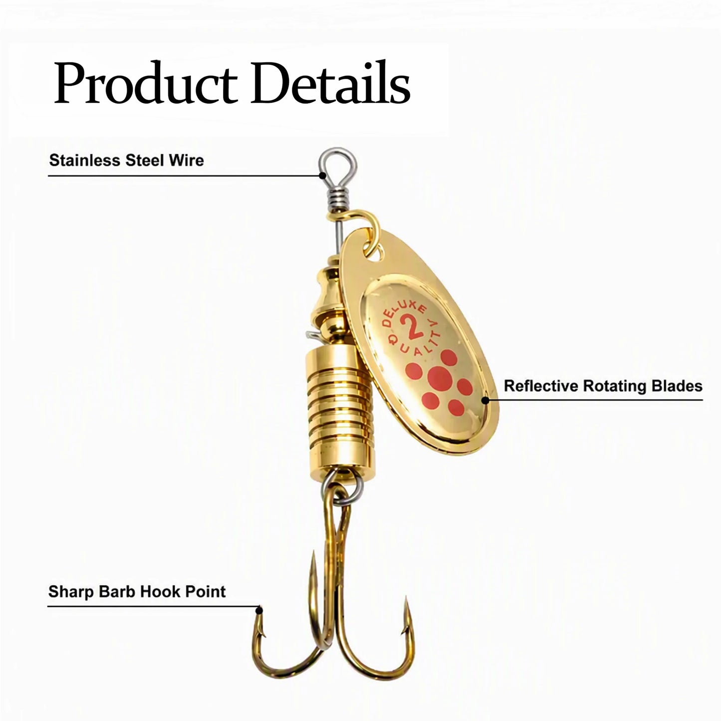 Jsfun Metal Spoon Fishing Lures For Freshwater Bass Trout