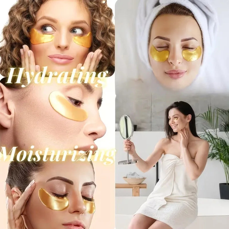 Golden Collagen Under Eye Patches For Hydrating And Brightening