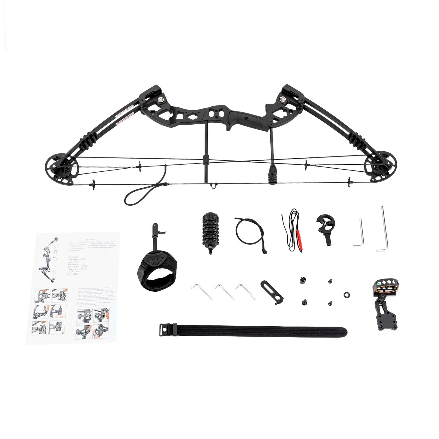 Right Handed Adjustable Compound Bow Kit For Adults And Teens