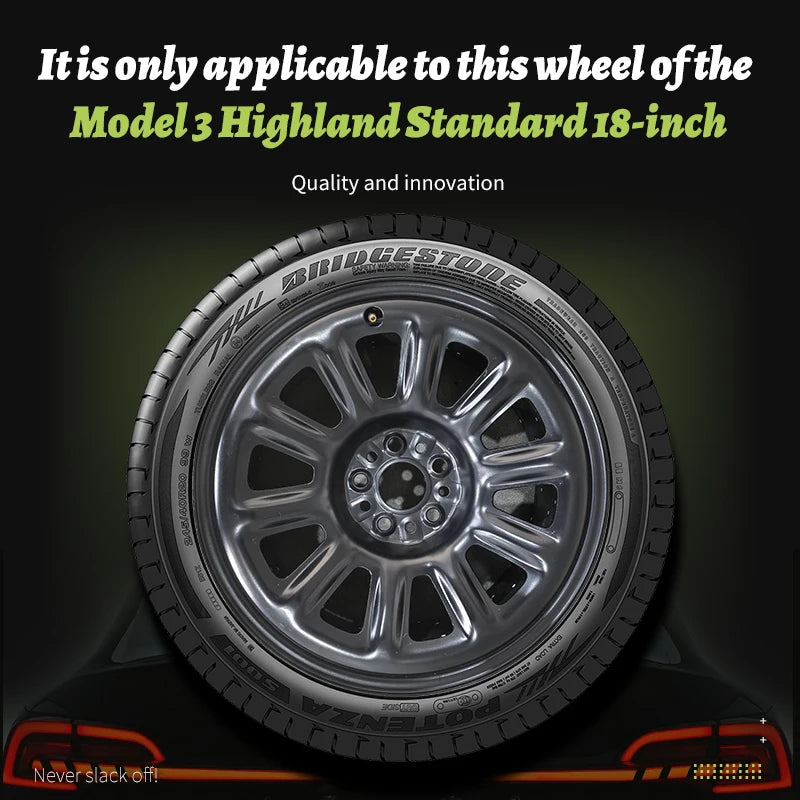 MOTENIO Cyclone Style Hub Caps For 2026 Tesla Model 3