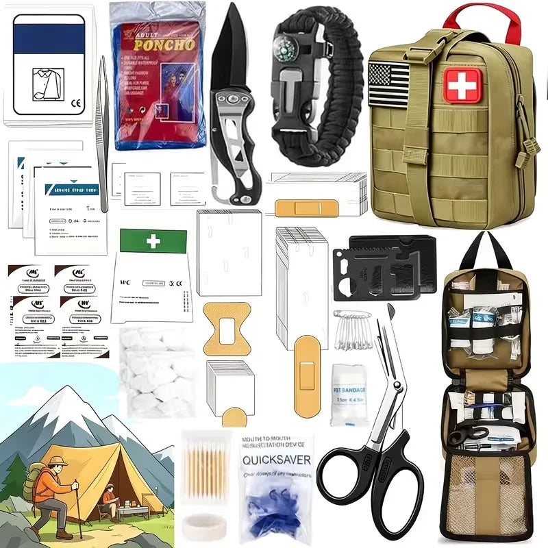 Comprehensive Survival And First Aid Emergency Rescue Kit