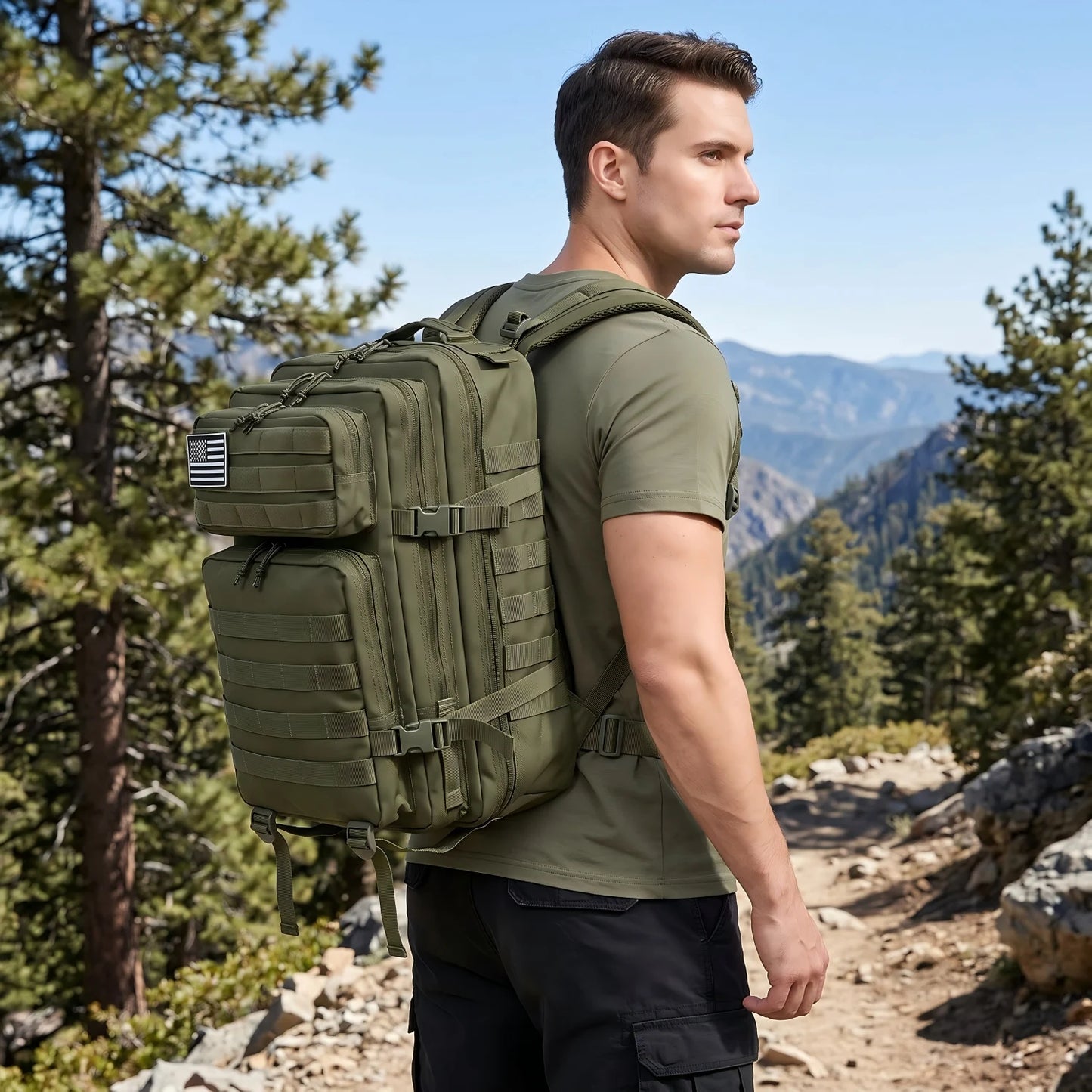 ReFire Gear Tactical Hunting Backpack Molle Storage Pack For Camping