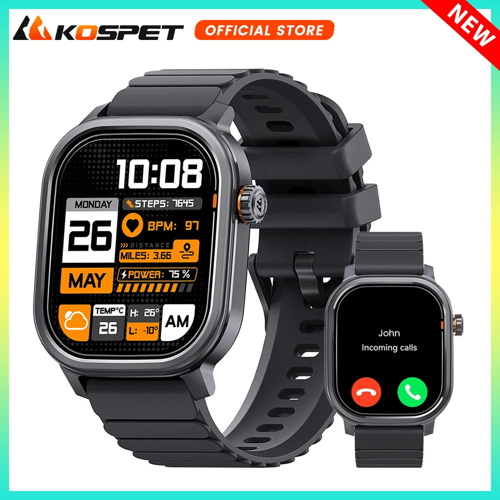 Kospet Pulse Smartwatch Featuring AMOLED Display And Bluetooth Calling