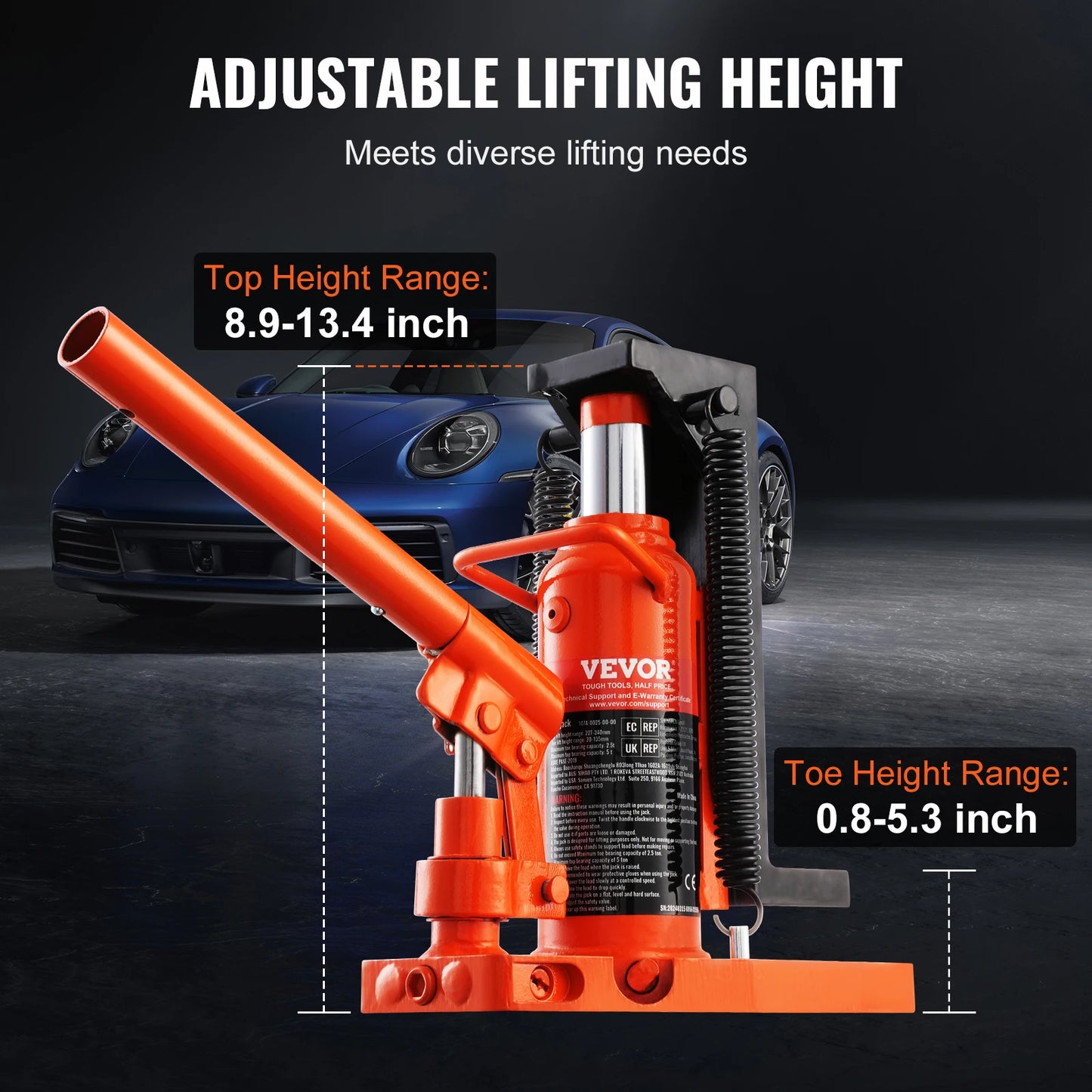 Industrial Hydraulic Toe Jack For Automotive Lifting And Repair