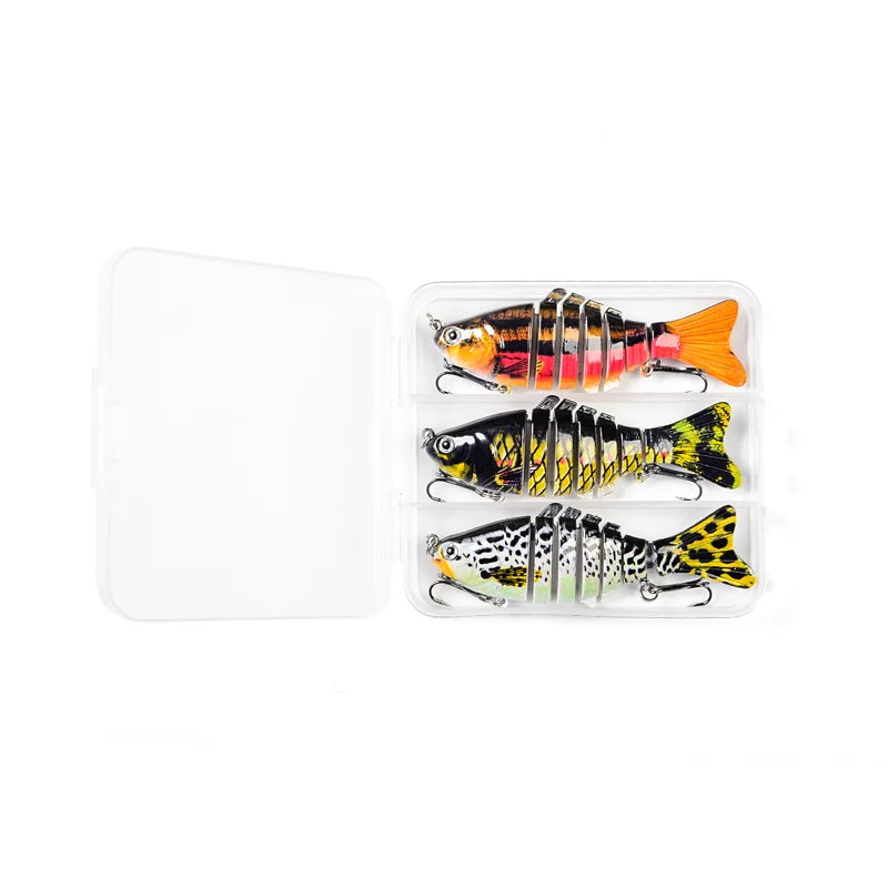 Jsfun Segmented Swimbait Fishing Lure With Treble Hooks