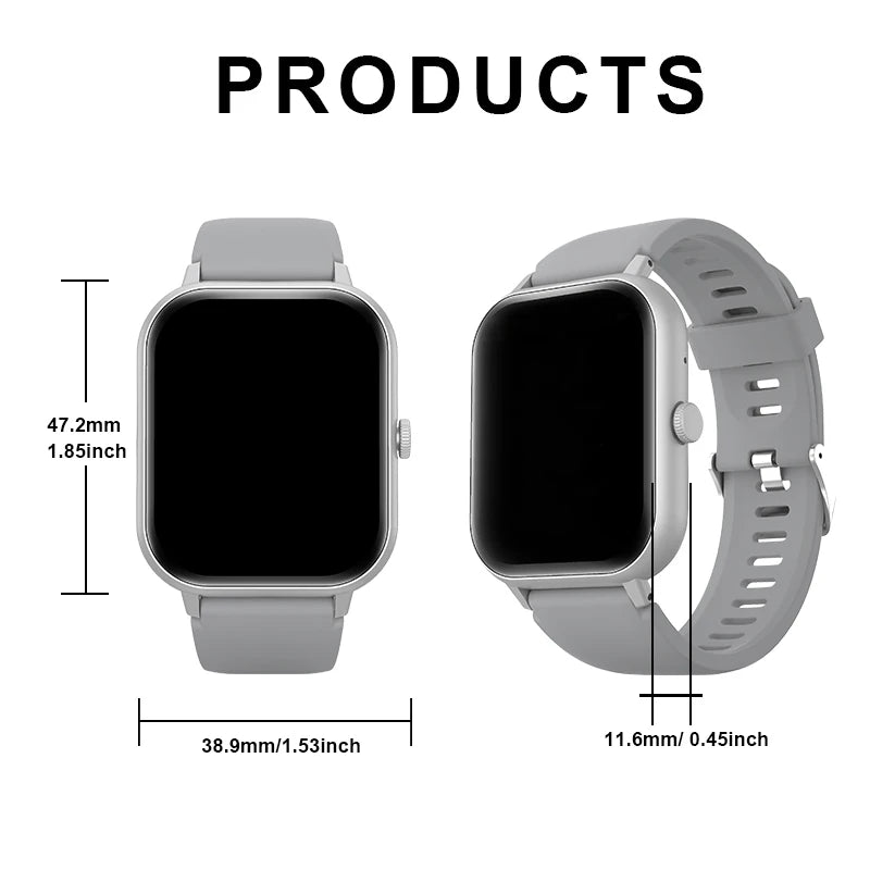 Odelettevcy Unisex Smartwatch With Bluetooth Calling And Multisport Tracking
