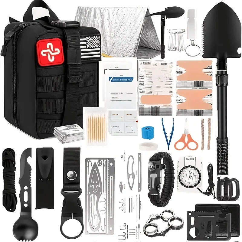 Professional Survival First Aid Kit With Molle Storage Bag
