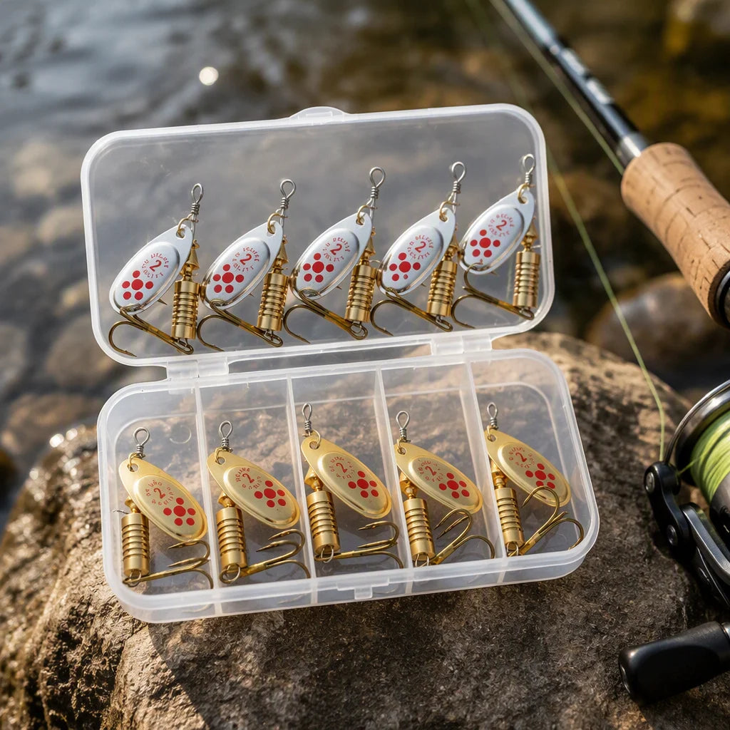 Jsfun Metal Spoon Fishing Lures For Freshwater Bass Trout