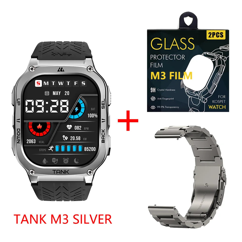 KOSPET Tank M3 Smartwatch Featuring AMOLED Display And Bluetooth