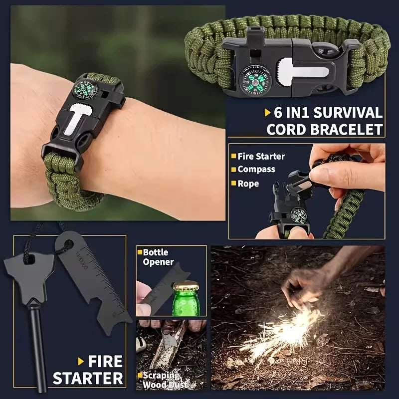 Portable Emergency Survival And Essential First Aid Kit