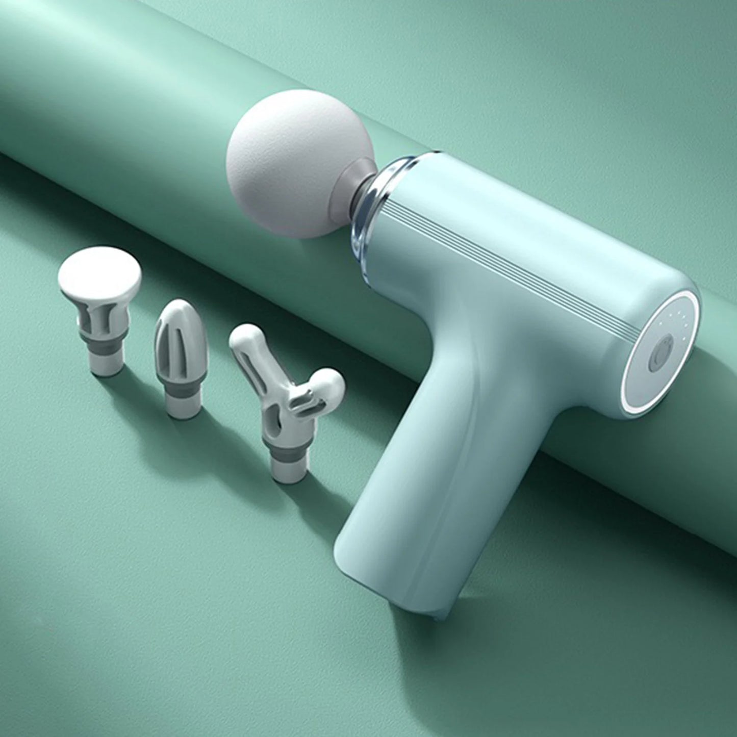 Portable Electric Fascia Massage Gun With Four Replaceable Heads