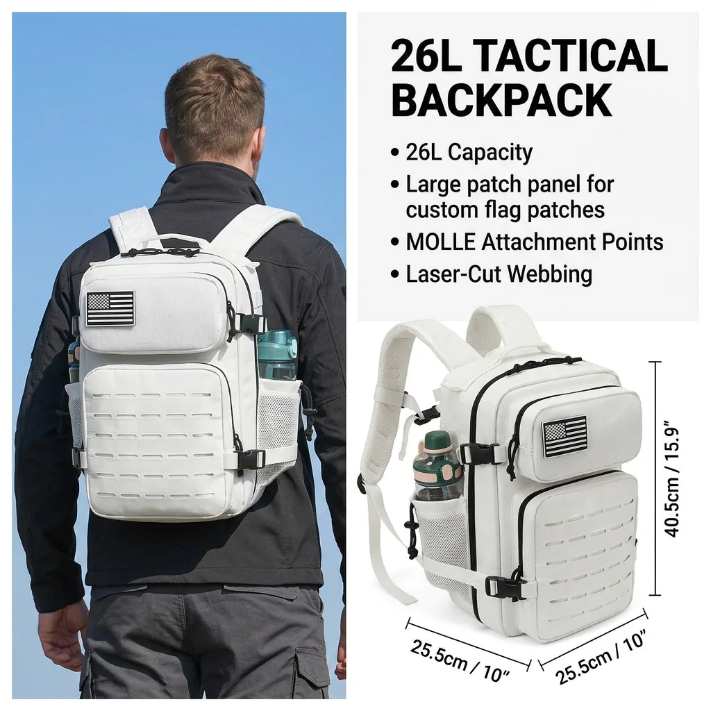 ReFire Gear Tactical Backpack Molle Hiking Rucksack with Cup Holders